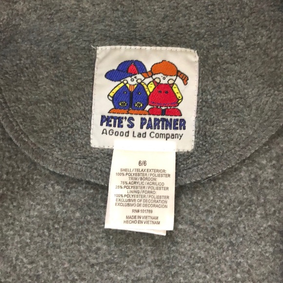 Girls grey coat black faux fur trim & matching hat - Picture 3 of 3